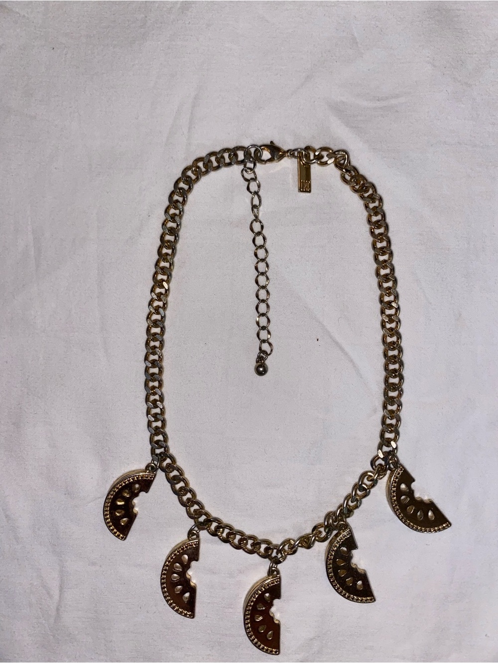 INC International Concepts Gold-Tone Crescent Charm Necklace
